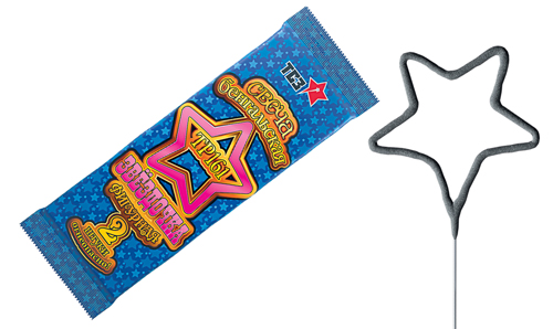  Бенгальские свечи фигурные 2 шт "Звездочка"  в Юхнове