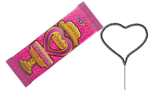  Бенгальские свечи фигурные 2 шт "Сердечко"  в Юхнове